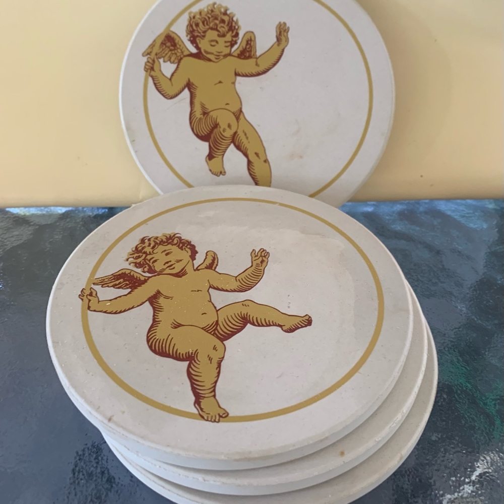 Angel Cherub Stone Coaster’s Set of (4)